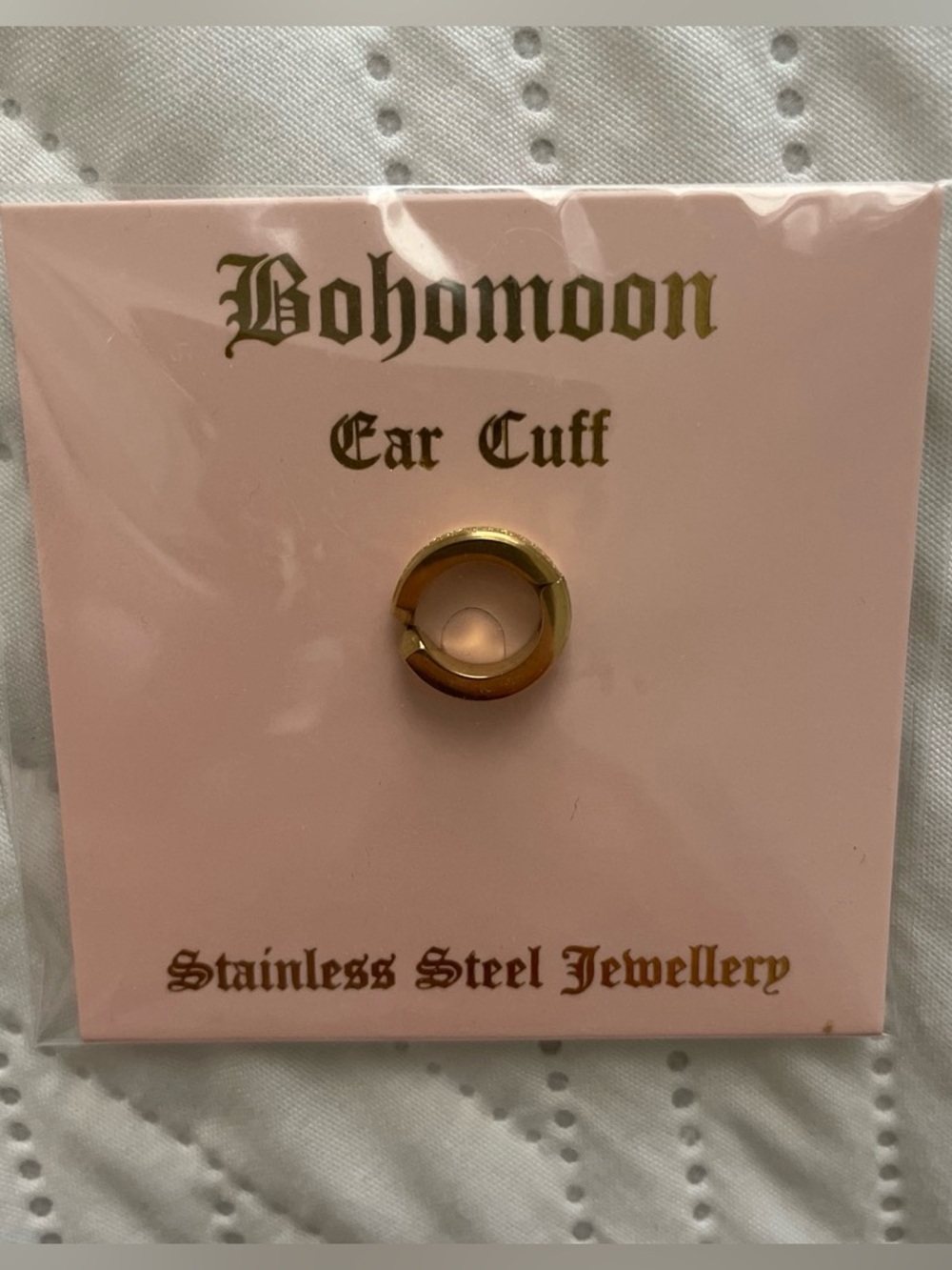 Gold Ear Cuff - No-Pierce Stainless Steel Hoop